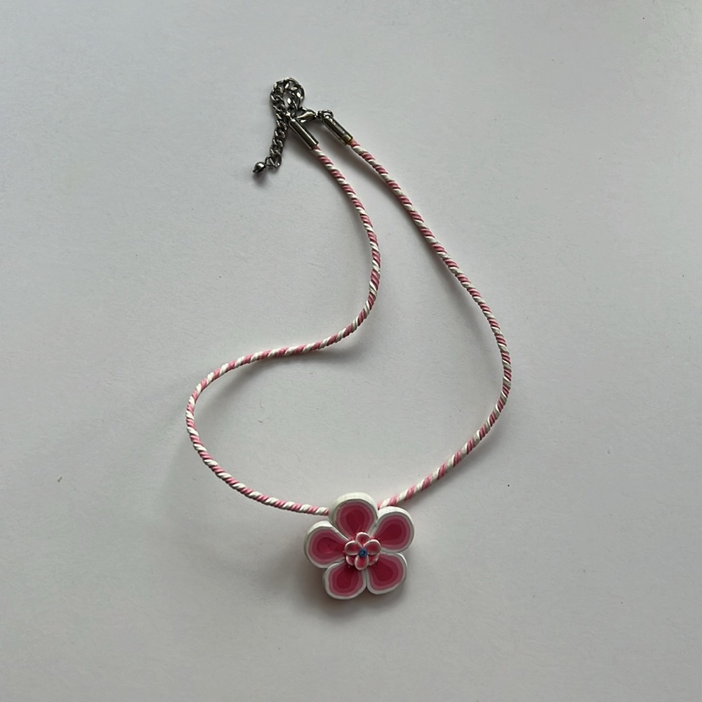 Pink Flower Necklace